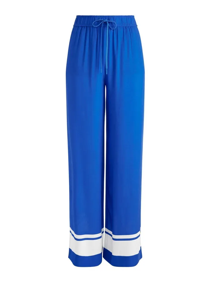 Womens Pants Alice Olivia Savetta High Waisted Wide Leg Side Slit Pant Beyond Stripe