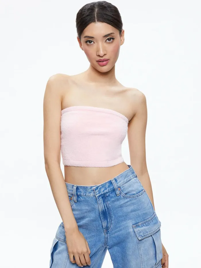 Womens Tops Alice Olivia Alison Tube Top Sweater Petal