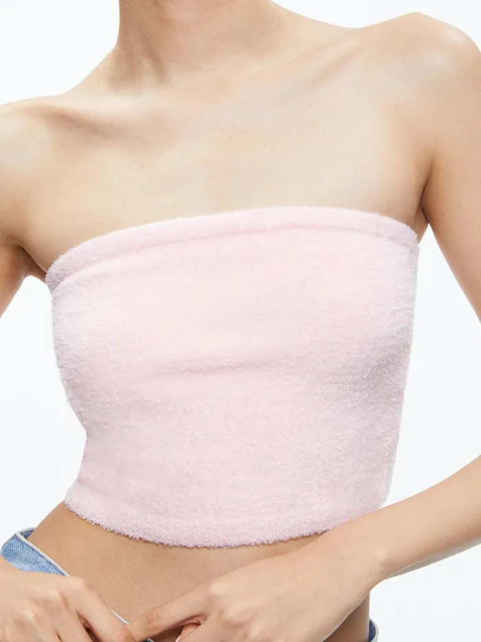Womens Tops Alice Olivia Alison Tube Top Sweater Petal