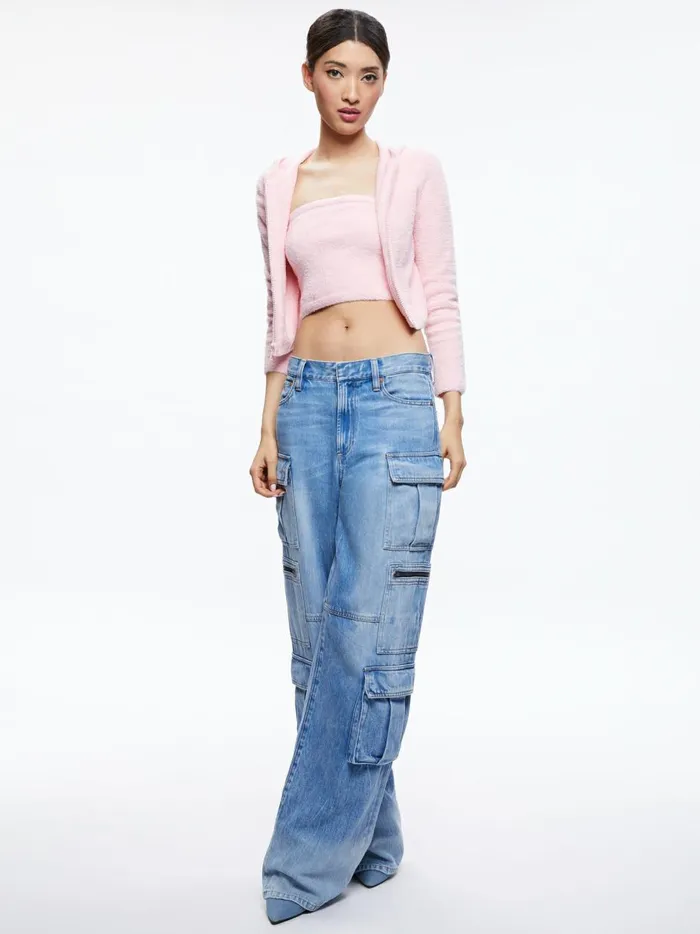 Womens Tops Alice Olivia Alison Tube Top Sweater Petal