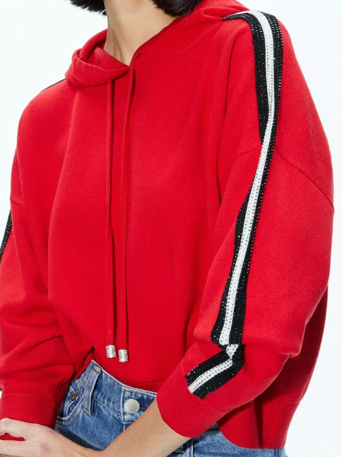 Womens Tops Alice Olivia Katerine Oversized Hoodie Perfect Ruby