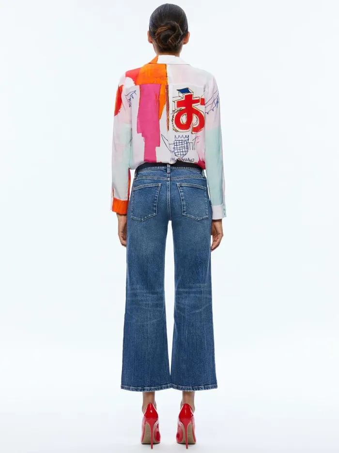 Womens Tops Alice Olivia X Basquiat Willa Placket Top Insignia