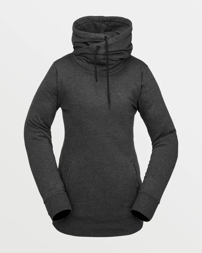 Womens Tower Pullover Fleece 8211 Black Womens Volcom Hiking