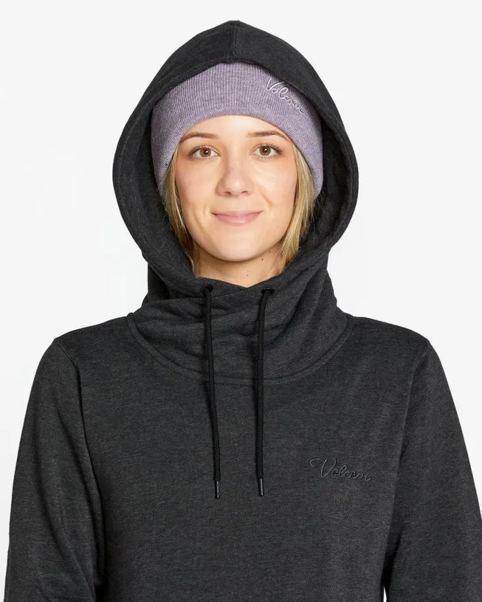 Womens Tower Pullover Fleece 8211 Black Womens Volcom Hiking