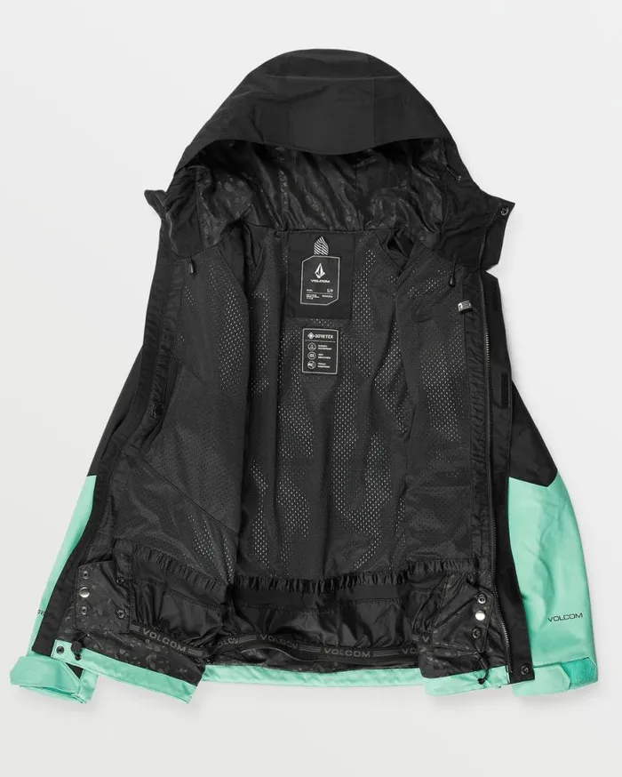 Womens VCo Aris GoreTex Jacket 8211 Wasabi Womens Volcom Jackets