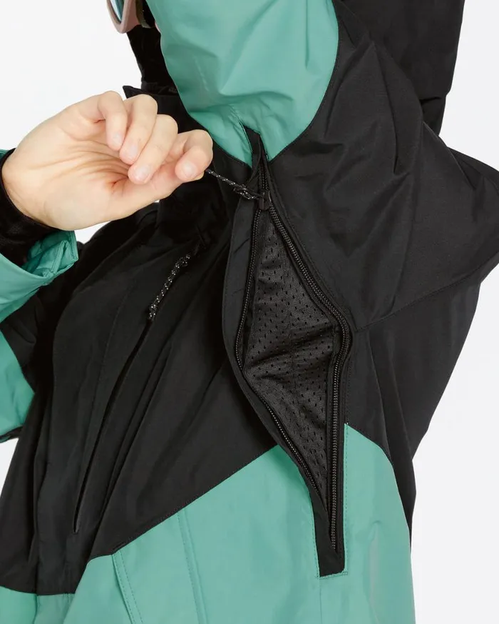 Womens VCo Aris GoreTex Jacket 8211 Wasabi Womens Volcom Jackets