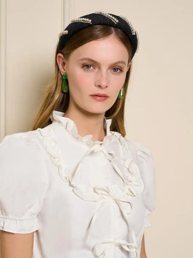 Womenswear Benoite Ruffle Top Pearl White Sister Jane Womenswear Benoite Ruffle Top Pearl White Sister Jane