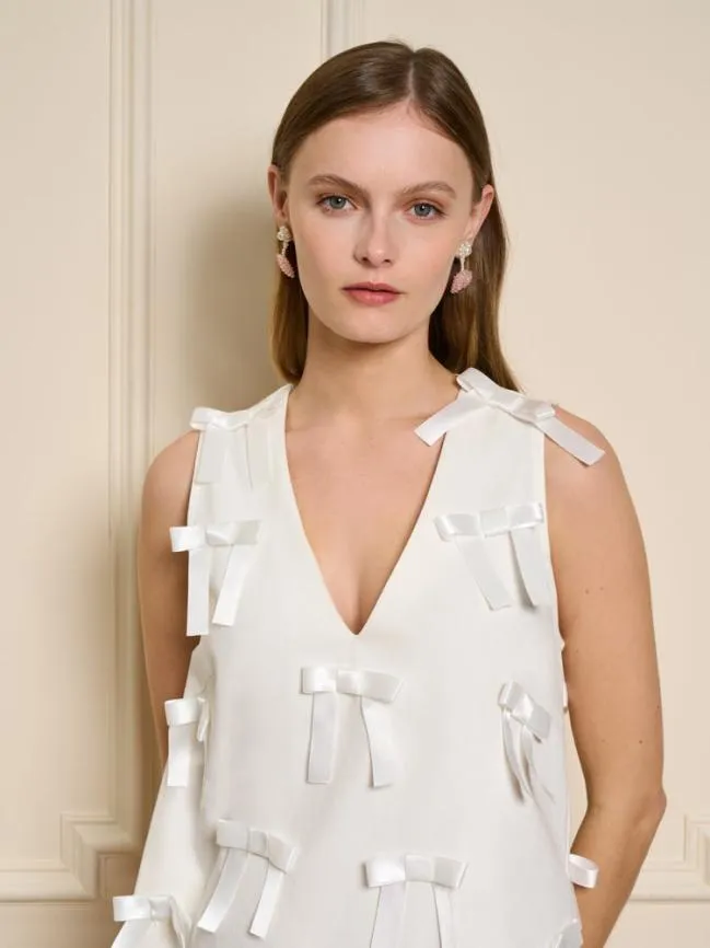 Womenswear Bloom Bow Mini Dress Snow White Sister Jane