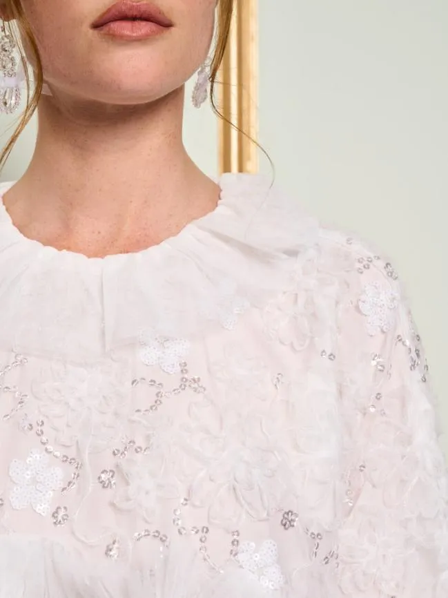 Womenswear DREAM Dentelle Ruffle Tulle Dress Pearl White Sister Jane Womenswear DREAM Dentelle Ruffle Tulle Dress Pearl White Sister Jane