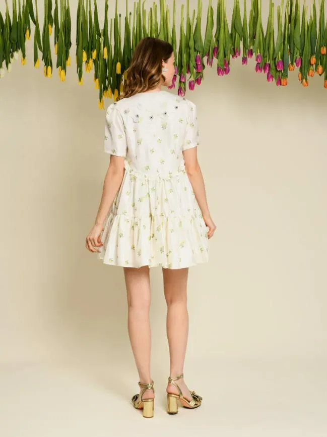 Womenswear DREAM Ditsy Pick Mini Dress Pearled Ivory Sister Jane Womenswear DREAM Ditsy Pick Mini Dress Pearled Ivory Sister Jane
