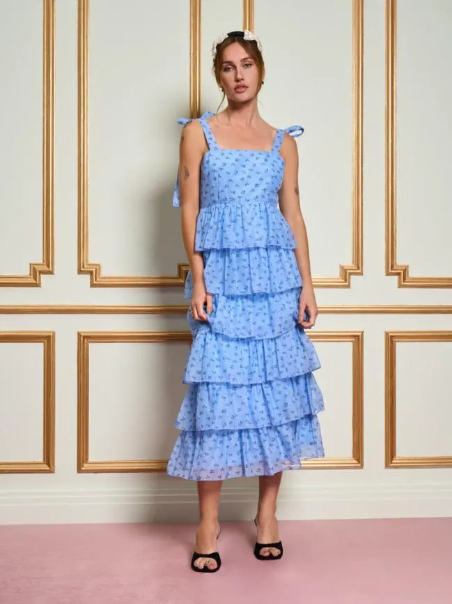 Womenswear DREAM Esme Tiered Ruffle Dress Cornflower Blue Sister Jane