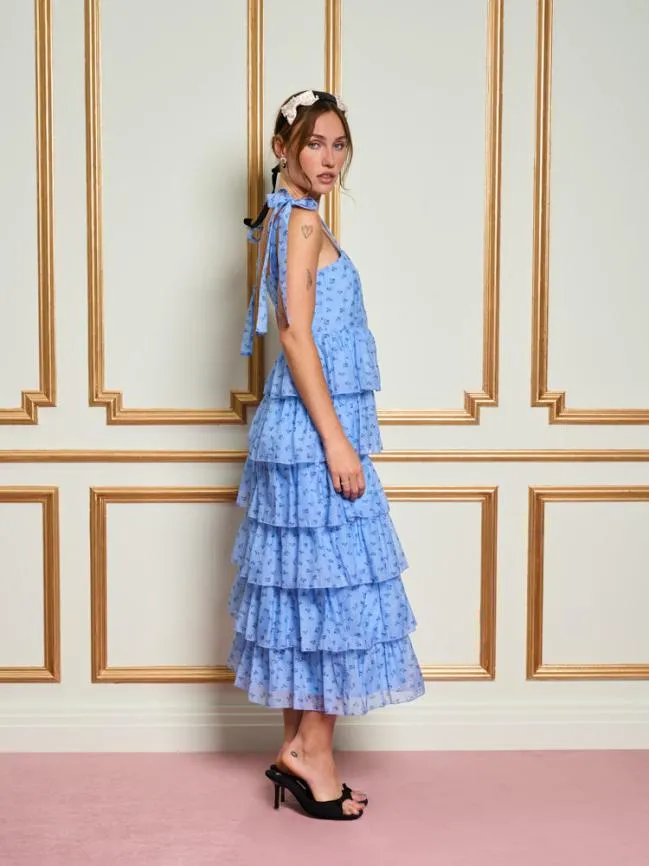 Womenswear DREAM Esme Tiered Ruffle Dress Cornflower Blue Sister Jane Womenswear DREAM Esme Tiered Ruffle Dress Cornflower Blue Sister Jane
