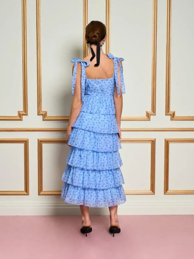 Womenswear DREAM Esme Tiered Ruffle Dress Cornflower Blue Sister Jane Womenswear DREAM Esme Tiered Ruffle Dress Cornflower Blue Sister Jane
