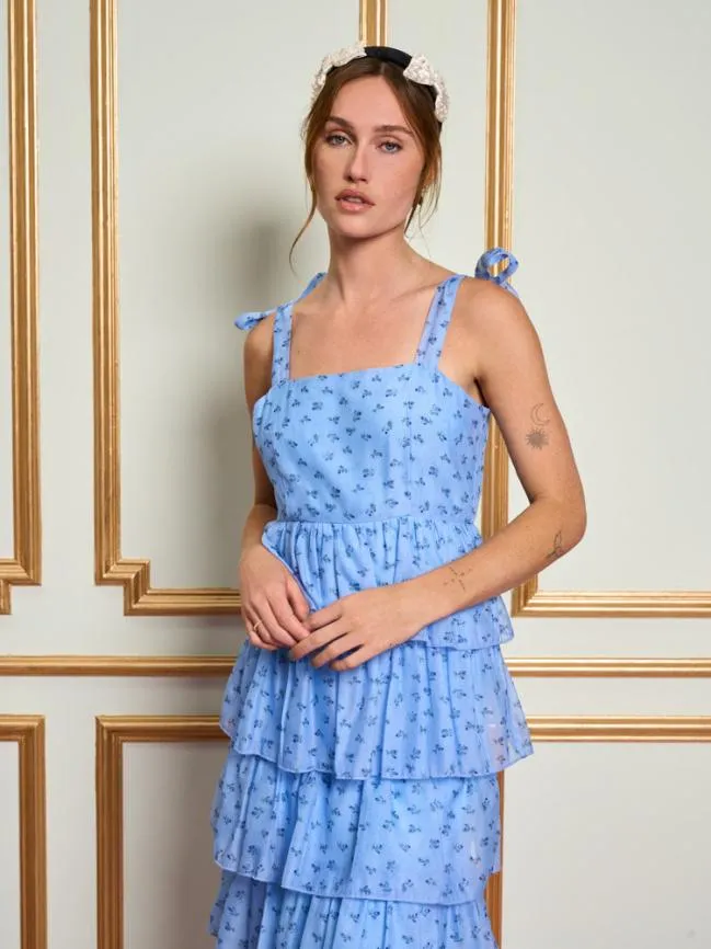 Womenswear DREAM Esme Tiered Ruffle Dress Cornflower Blue Sister Jane Womenswear DREAM Esme Tiered Ruffle Dress Cornflower Blue Sister Jane