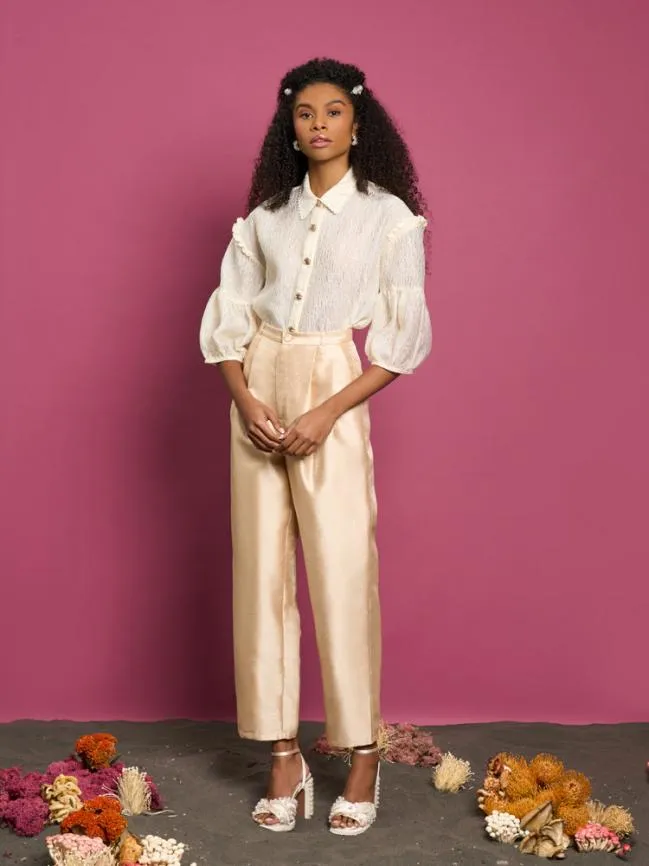 Womenswear DREAM Mariana Peg Trousers Gold Sister Jane Womenswear DREAM Mariana Peg Trousers Gold Sister Jane