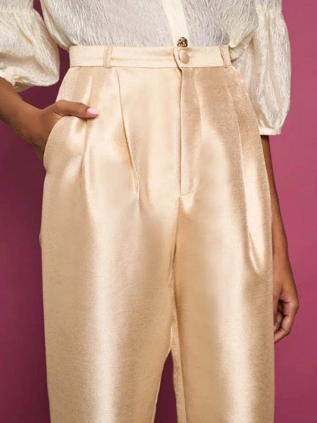 Womenswear DREAM Mariana Peg Trousers Gold Sister Jane Womenswear DREAM Mariana Peg Trousers Gold Sister Jane