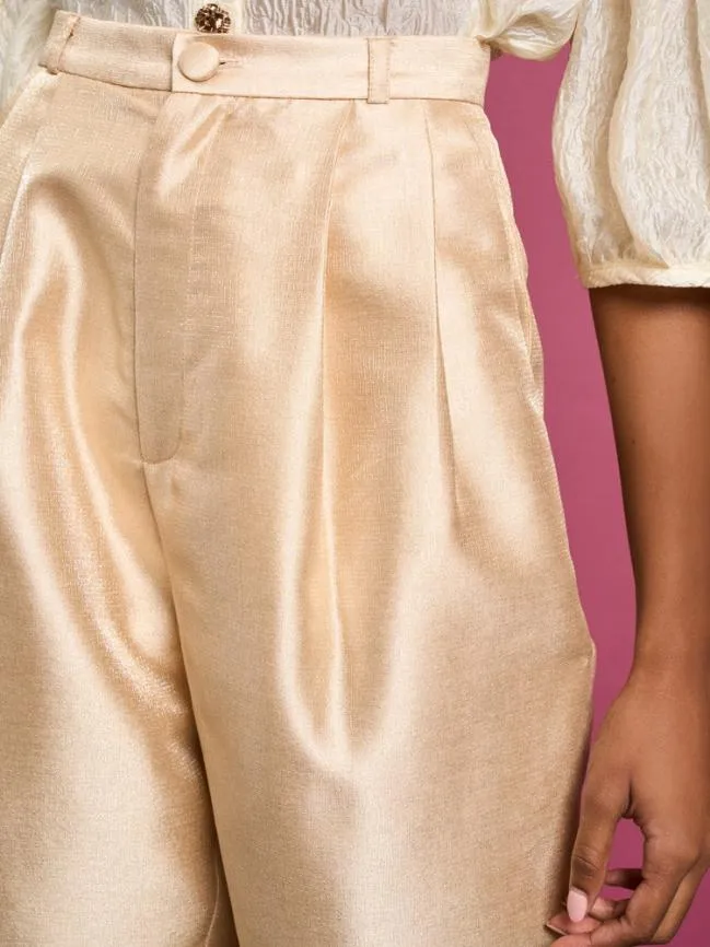 Womenswear DREAM Mariana Peg Trousers Gold Sister Jane Womenswear DREAM Mariana Peg Trousers Gold Sister Jane