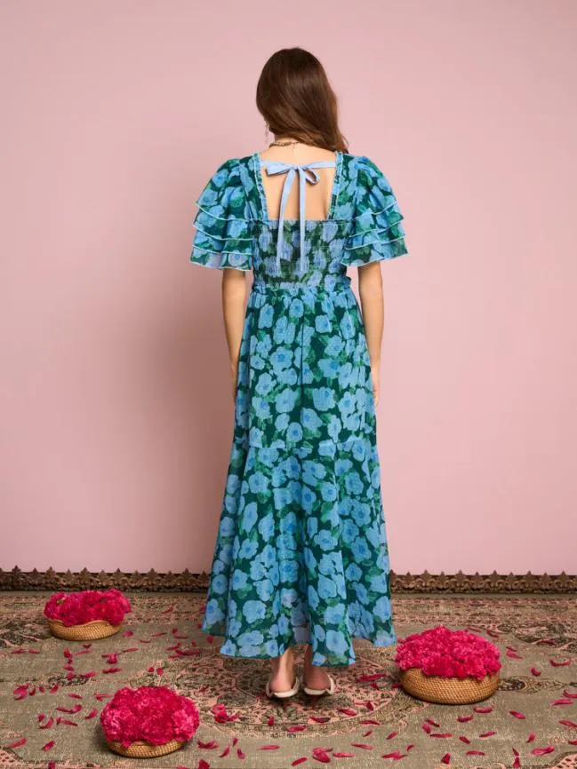 Womenswear Emerald Bloom Midi Dress Dark Emerald Green Sister Jane Womenswear Emerald Bloom Midi Dress Dark Emerald Green Sister Jane