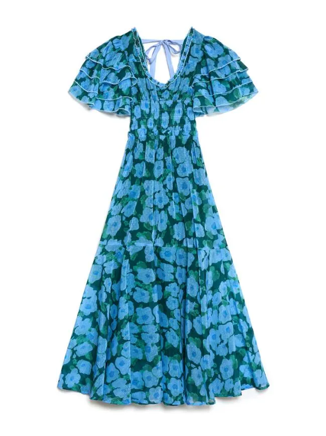 Womenswear Emerald Bloom Midi Dress Dark Emerald Green Sister Jane Womenswear Emerald Bloom Midi Dress Dark Emerald Green Sister Jane
