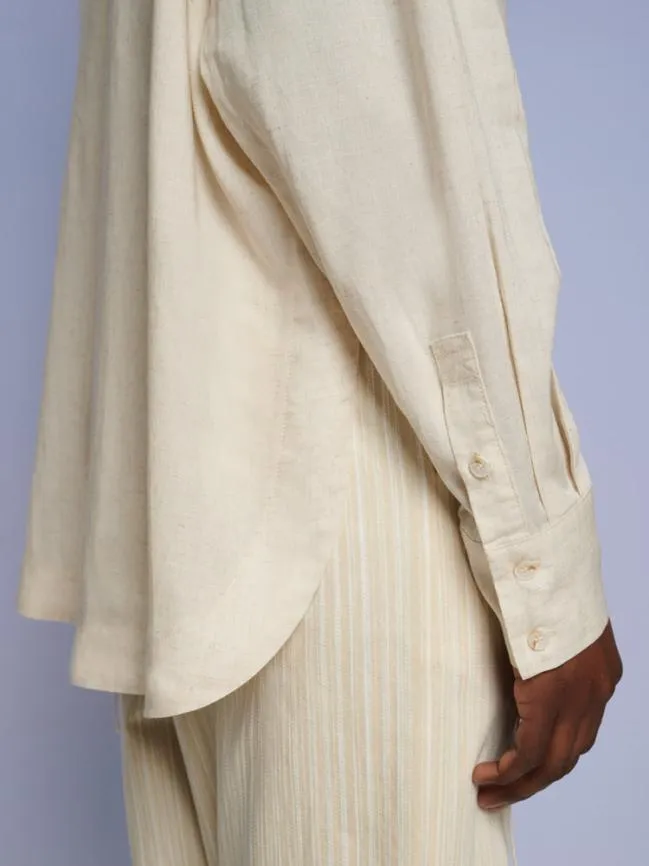 Womenswear Ghospell Bay Oversized Shirt Pearled Ivory Sister Jane