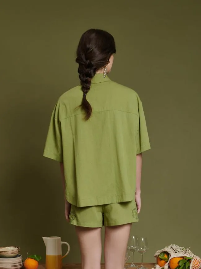 Womenswear Ghospell Gina High Low Top Moss Green Sister Jane Womenswear Ghospell Gina High Low Top Moss Green Sister Jane