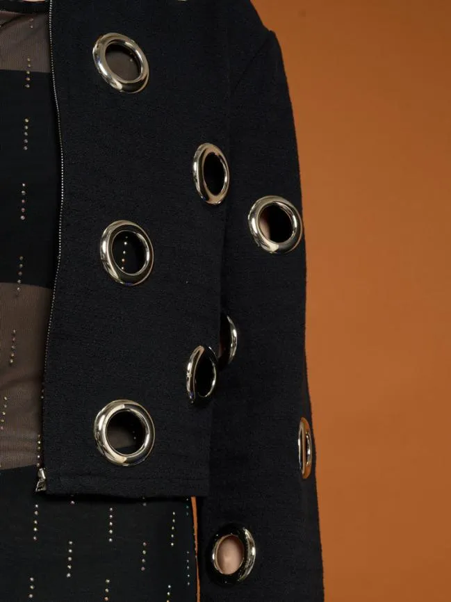 Womenswear Ghospell Moira Eyelet Jacket Black Ink Sister Jane Womenswear Ghospell Moira Eyelet Jacket Black Ink Sister Jane