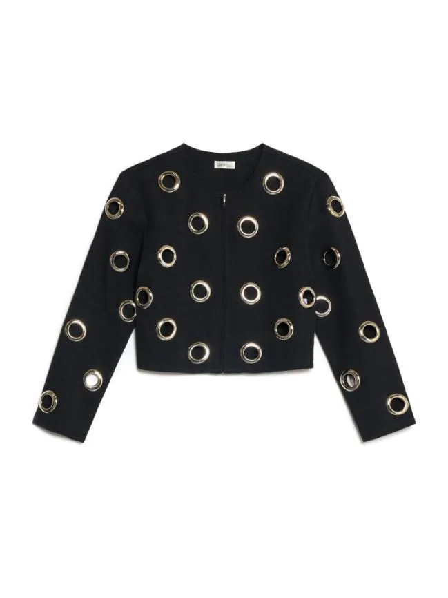 Womenswear Ghospell Moira Eyelet Jacket Black Ink Sister Jane Womenswear Ghospell Moira Eyelet Jacket Black Ink Sister Jane