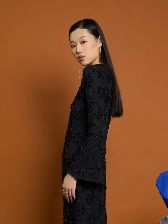 Womenswear Ghospell Mylah Midi Lace Dress Black Ink Sister Jane Womenswear Ghospell Mylah Midi Lace Dress Black Ink Sister Jane