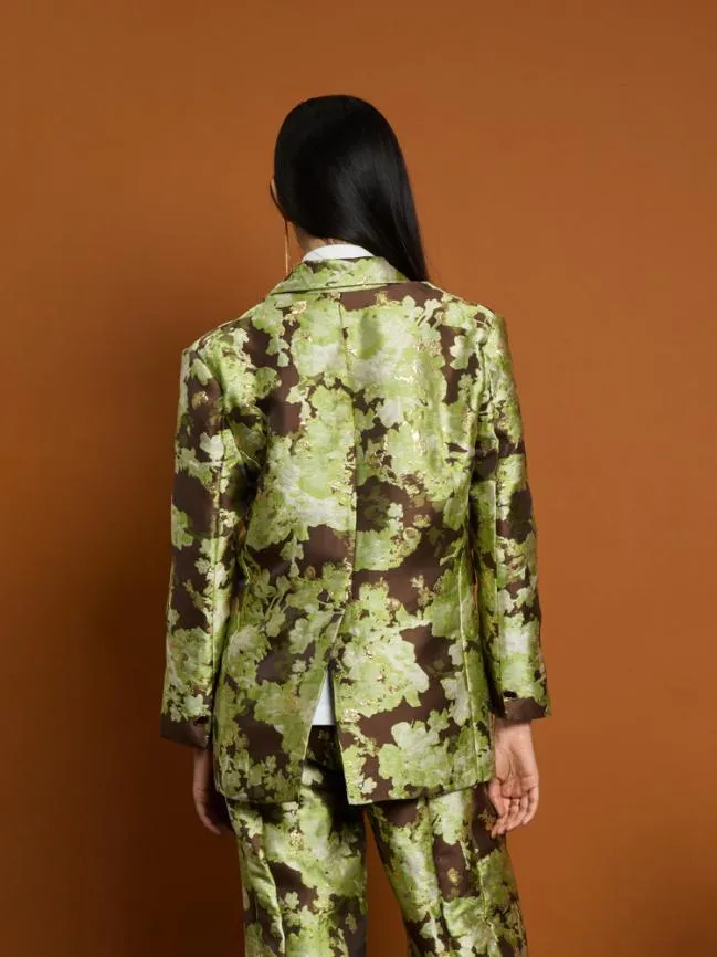 Womenswear Ghospell Naomi Jacquard Boxy Blazer Chestnut Brown Sister Jane Womenswear Ghospell Naomi Jacquard Boxy Blazer Chestnut Brown Sister Jane