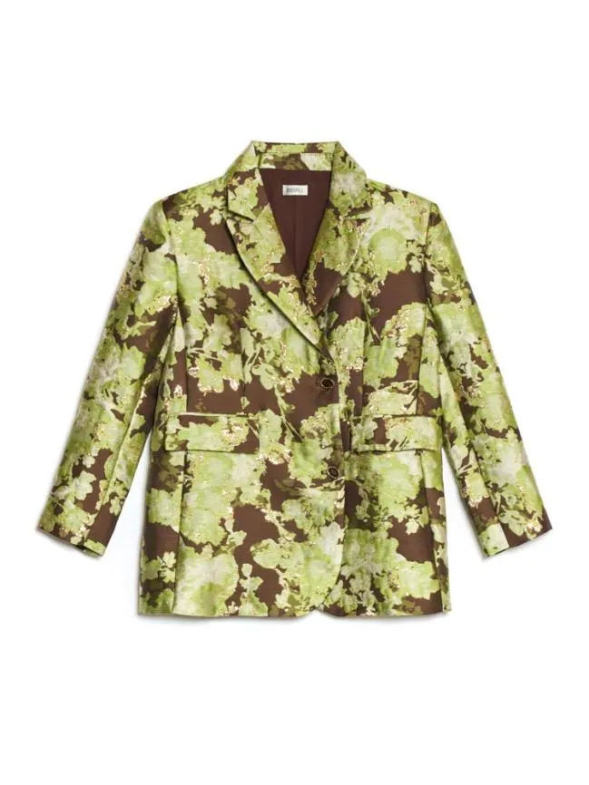 Womenswear Ghospell Naomi Jacquard Boxy Blazer Chestnut Brown Sister Jane Womenswear Ghospell Naomi Jacquard Boxy Blazer Chestnut Brown Sister Jane