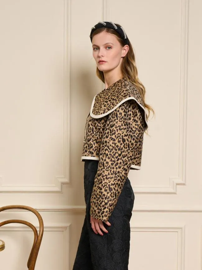 Womenswear Leonie Jacquard Jacket Leopard Sister Jane Womenswear Leonie Jacquard Jacket Leopard Sister Jane