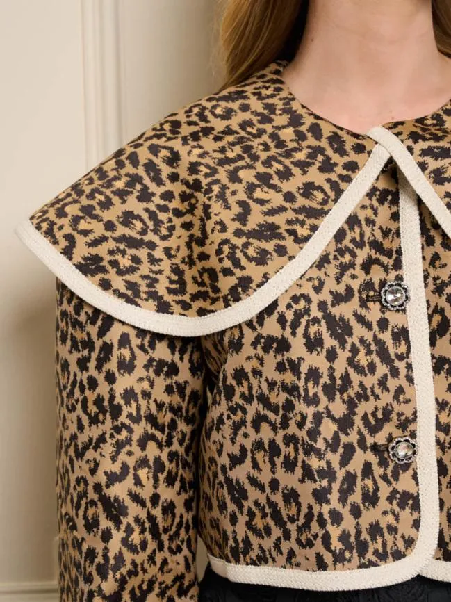 Womenswear Leonie Jacquard Jacket Leopard Sister Jane Womenswear Leonie Jacquard Jacket Leopard Sister Jane