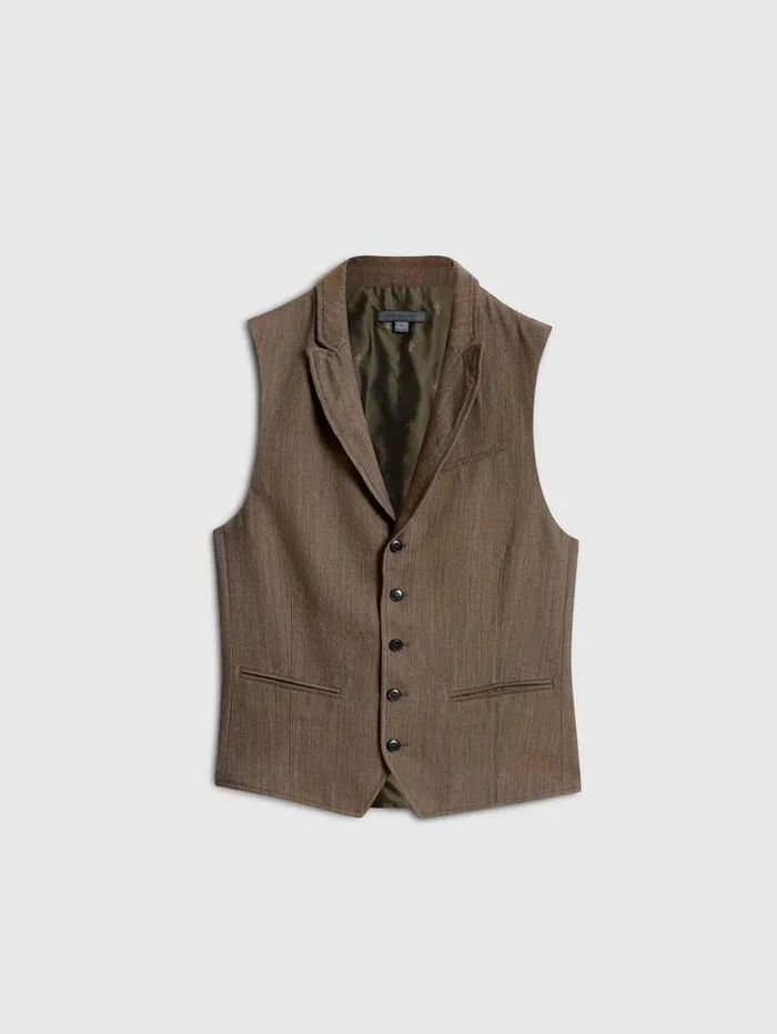 WOODWARD VEST Chamois Men John Varvatos Suit Jackets