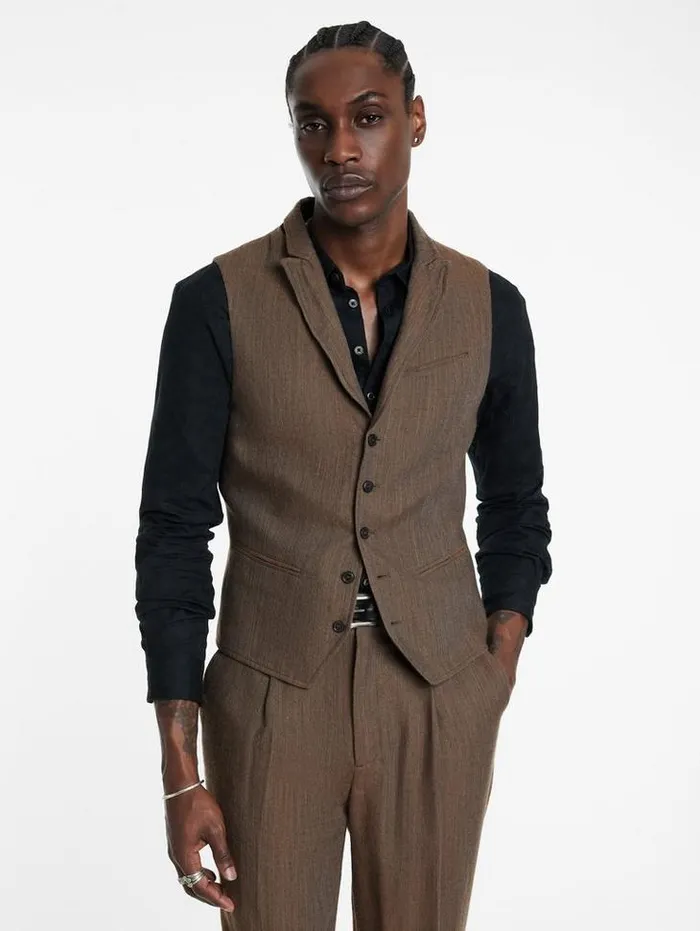 WOODWARD VEST Chamois Men John Varvatos Suit Jackets