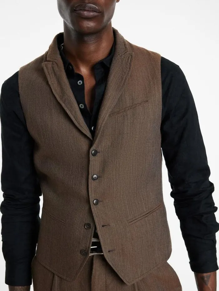 WOODWARD VEST Chamois Men John Varvatos Suit Jackets