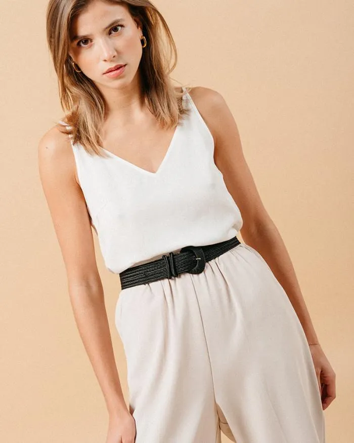 WOVEN TOP ECRU MANDY Shop Grace and Mila Caracos