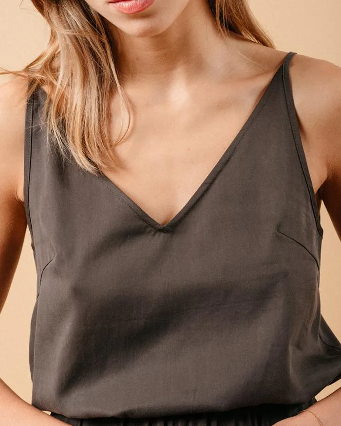 WOVEN TOP KAKI MANDY Shop Grace and Mila Caracos