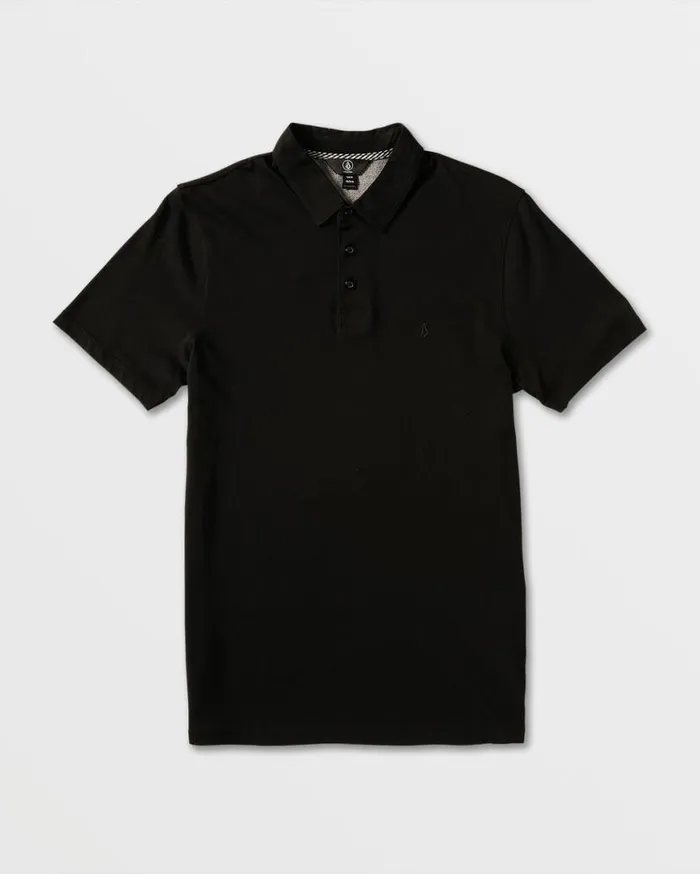 Wowzer Polo Short Sleeve Shirt 8211 Black Mens Volcom Golf