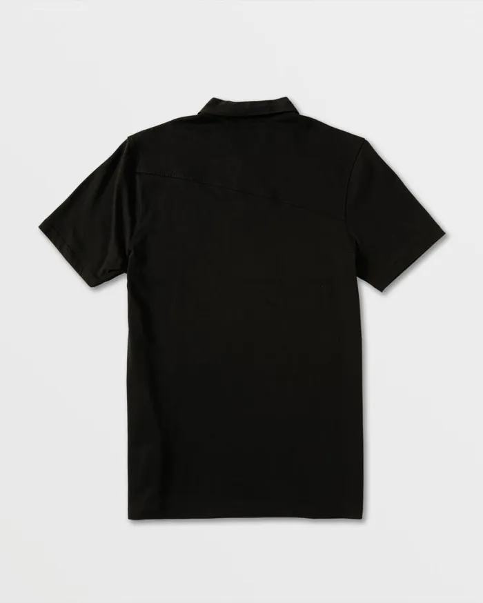 Wowzer Polo Short Sleeve Shirt 8211 Black Mens Volcom Golf