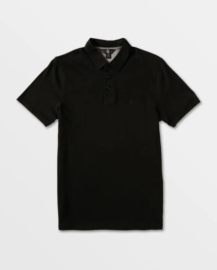 Wowzer Polo Short Sleeve Shirt 8211 Black Mens Volcom Golf