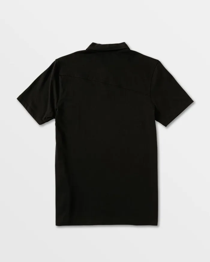 Wowzer Polo Short Sleeve Shirt 8211 Black Mens Volcom Golf