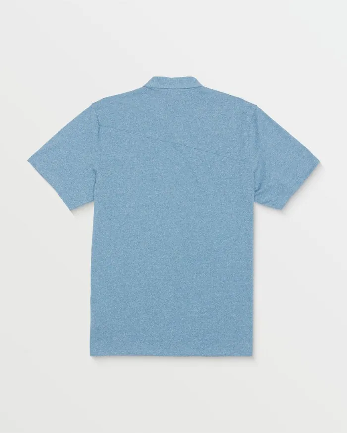 Wowzer Polo Short Sleeve Shirt 8211 Blue Rinse Mens Volcom Shirts and Flannels