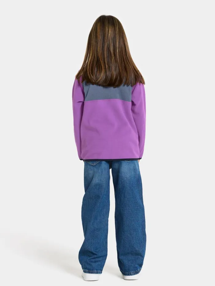 Yokto Kids039 Half Button Tulip Purple Kids Didriksons Fleece and Midlayers
