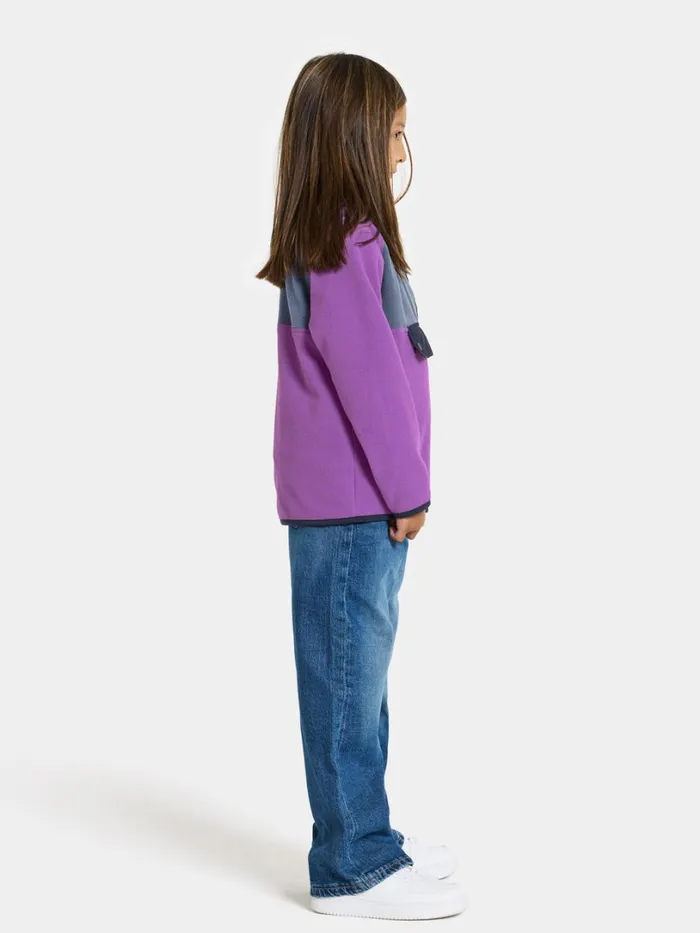 Yokto Kids039 Half Button Tulip Purple Kids Didriksons Fleece and Midlayers