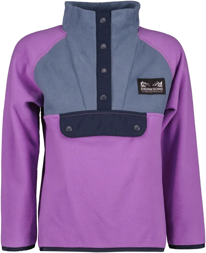 Yokto Kids039 Half Button Tulip Purple Kids Didriksons Fleece and Midlayers