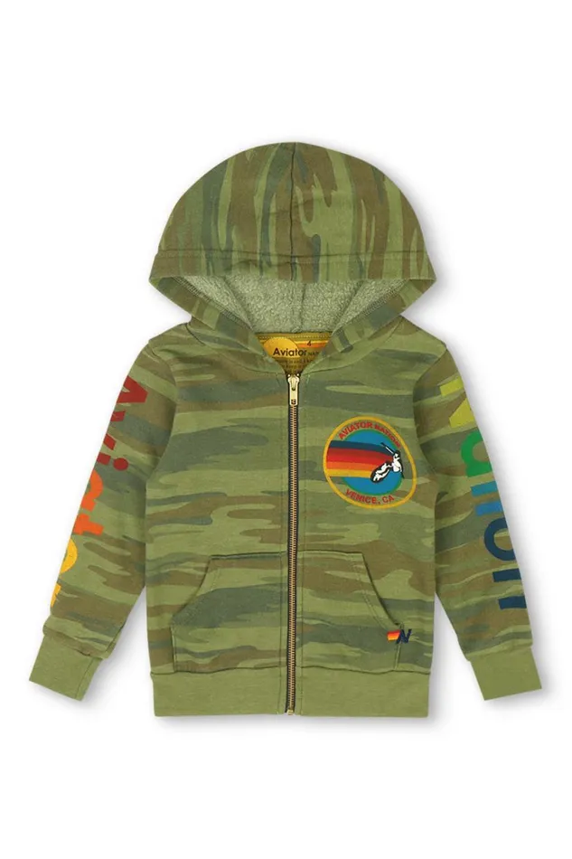 Zip Hoodie 8211 Camo Kids Aviator Nation Hoodies