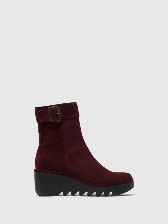 Zip Up Ankle Boots BEPP396FLY WINE Women Fly London Ankle Boots