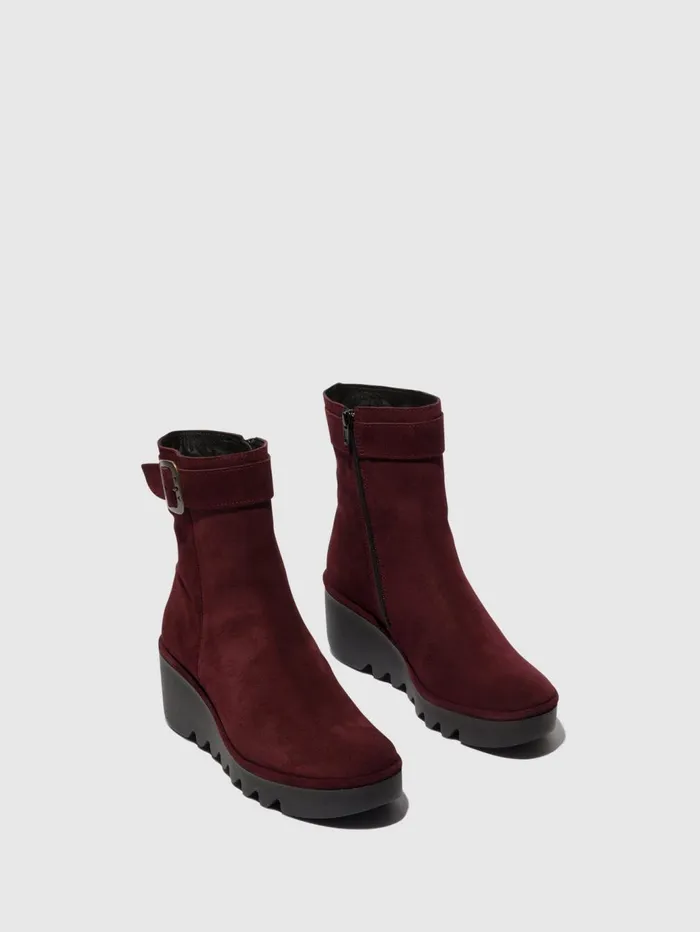 Zip Up Ankle Boots BEPP396FLY WINE Women Fly London Ankle Boots