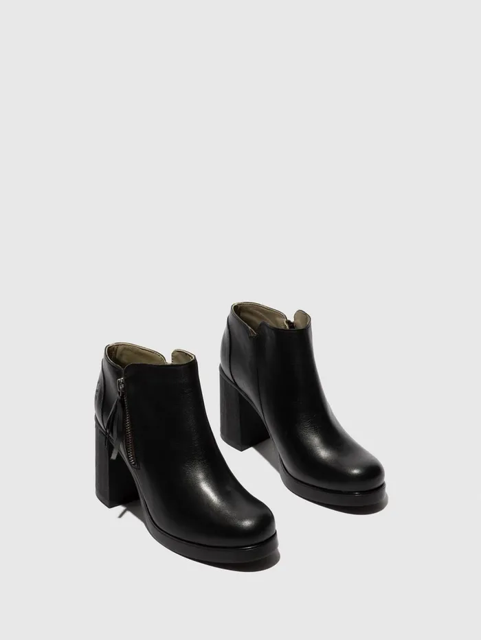 Zip Up Ankle Boots SHAR986FLY DUBLIN BLACK Women Fly London Ankle Boots