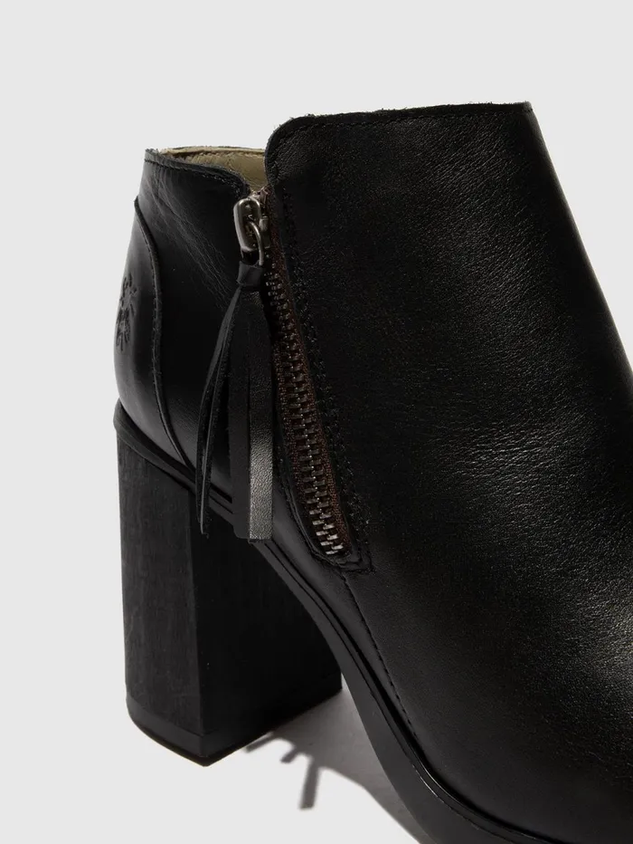 Zip Up Ankle Boots SHAR986FLY DUBLIN BLACK Women Fly London Ankle Boots